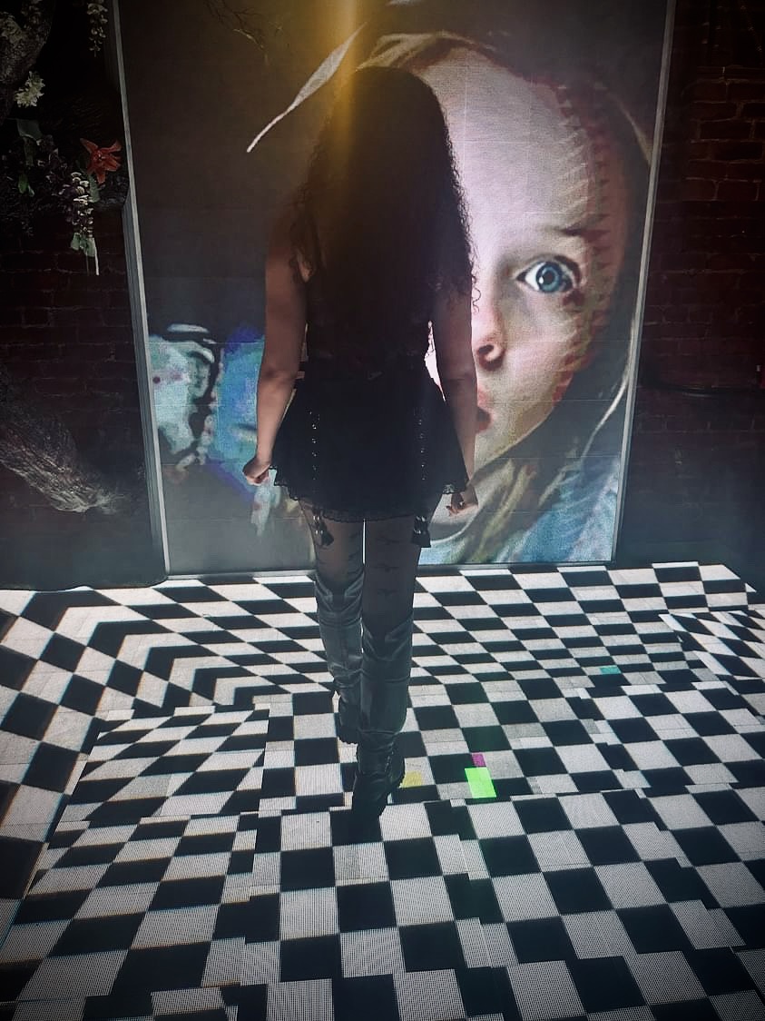 Naomi at an art installation